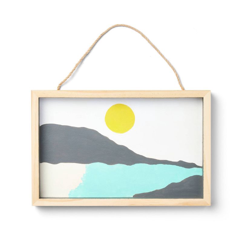 slide 2 of 3, DIY Blank Rectangle Hanging Sign Unfinished Craft - Mondo Llama™: Wooden Craft for Adults, 9"x14", 1 ct