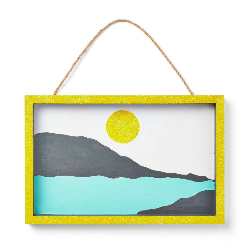 slide 3 of 3, DIY Blank Rectangle Hanging Sign Unfinished Craft - Mondo Llama™: Wooden Craft for Adults, 9"x14", 1 ct