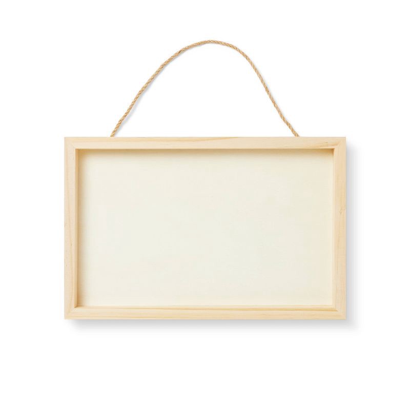 slide 1 of 3, DIY Blank Rectangle Hanging Sign Unfinished Craft - Mondo Llama™: Wooden Craft for Adults, 9"x14", 1 ct