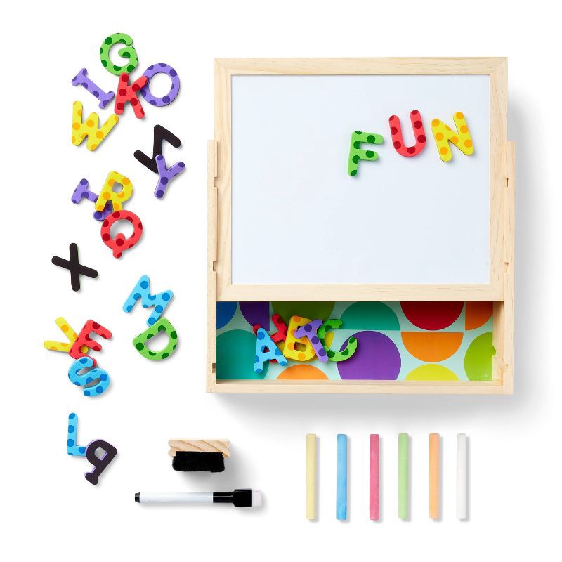 slide 2 of 4, Chalk Board and Magnets Drawing and Coloring Kit - Mondo Llama™: Kids Magnetic Chalkboard, Letters & Numbers Craft Set, 1 ct