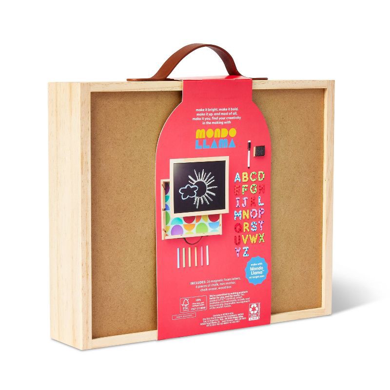 slide 3 of 4, Chalk Board and Magnets Drawing and Coloring Kit - Mondo Llama™: Kids Magnetic Chalkboard, Letters & Numbers Craft Set, 1 ct