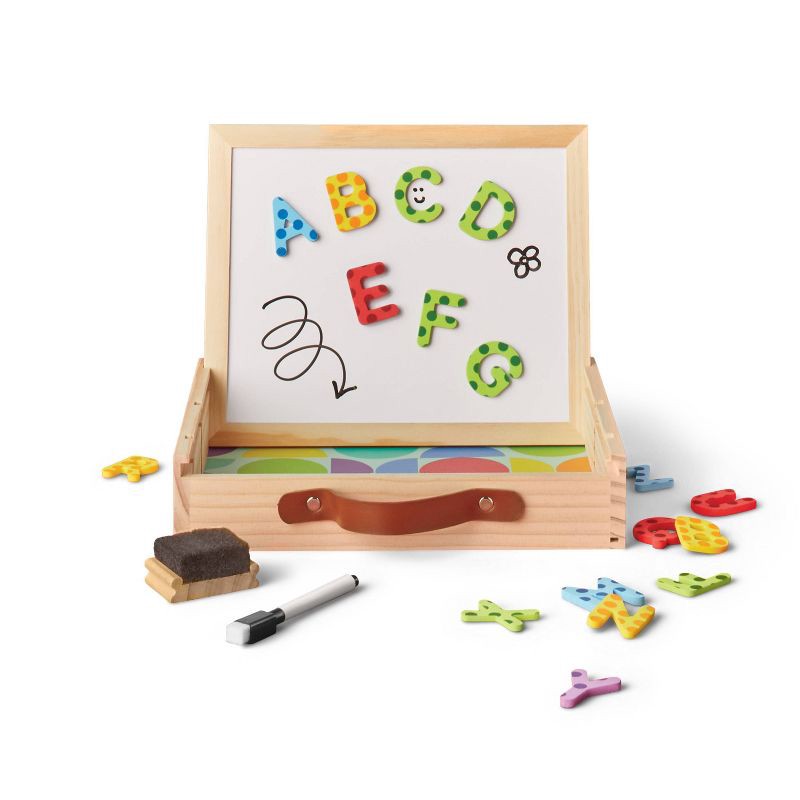 slide 4 of 4, Chalk Board and Magnets Drawing and Coloring Kit - Mondo Llama™: Kids Magnetic Chalkboard, Letters & Numbers Craft Set, 1 ct