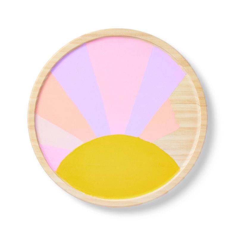slide 2 of 3, DIY Wood Shaped Round Tray Base Unfinished Craft Kit - Mondo Llama™: Adult Crafting, 13" Wooden Tray, 1.22 lbs, 1.22 lb