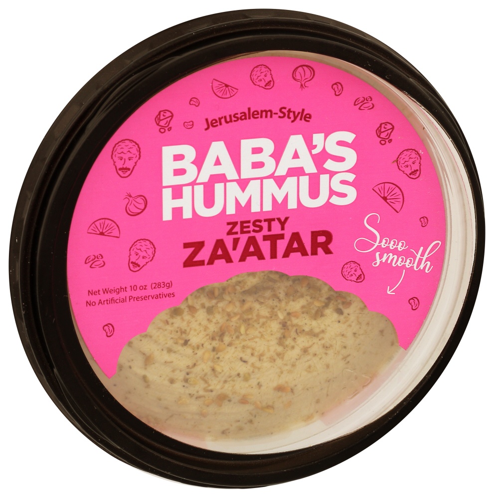 slide 1 of 1, Baba's Zesty Za'atar Hummus, 10 Ounce, 10 oz