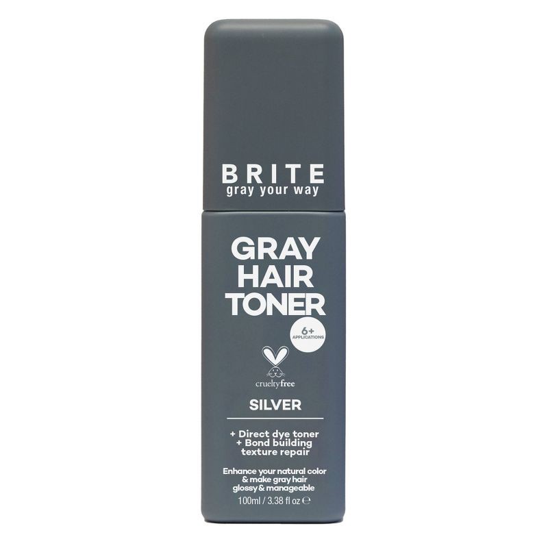 slide 1 of 6, BRITE Gray Hair Toner Color Touch Up System - Silver - 3.38 fl oz, 3.38 fl oz