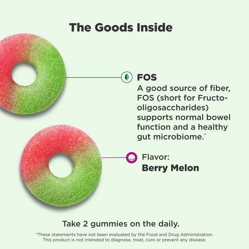 slide 3 of 7, OLLY Fiber Digestive Gummy Rings - 50ct, 50 ct
