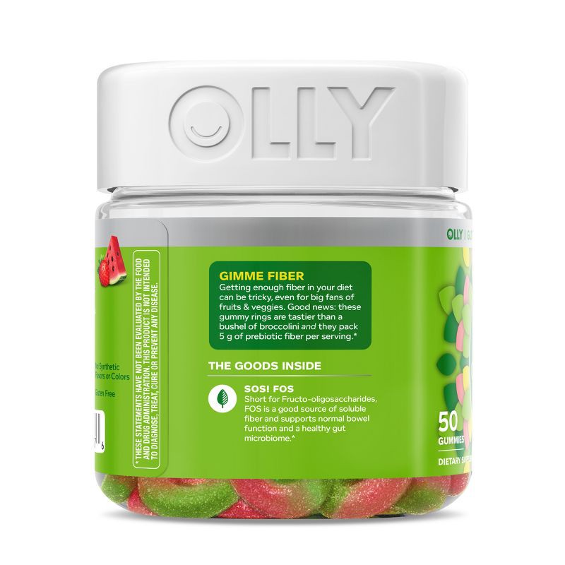 slide 6 of 7, OLLY Fiber Digestive Gummy Rings - 50ct, 50 ct