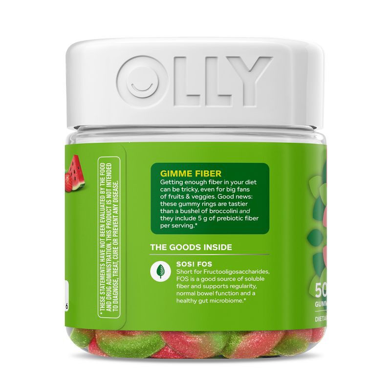 slide 8 of 10, OLLY Fiber Digestive Gummy Rings - 50ct, 50 ct