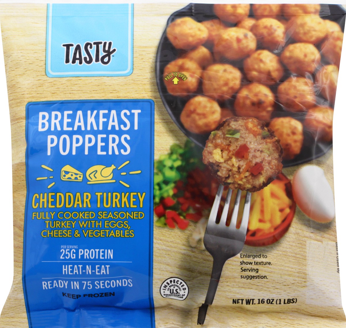 slide 5 of 13, Tasty Cheddar Turkey Breakfast Poppers 16 oz, 16 oz