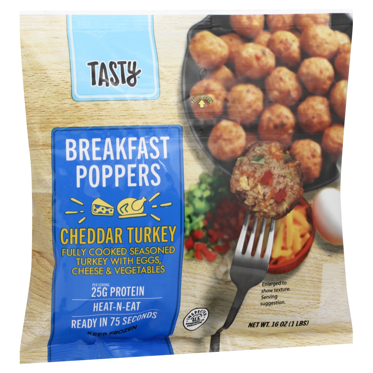 slide 6 of 13, Tasty Cheddar Turkey Breakfast Poppers 16 oz, 16 oz