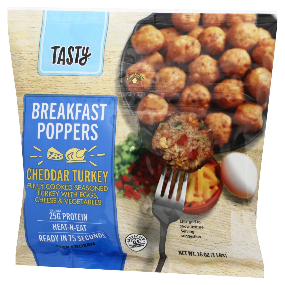 slide 7 of 13, Tasty Cheddar Turkey Breakfast Poppers 16 oz, 16 oz