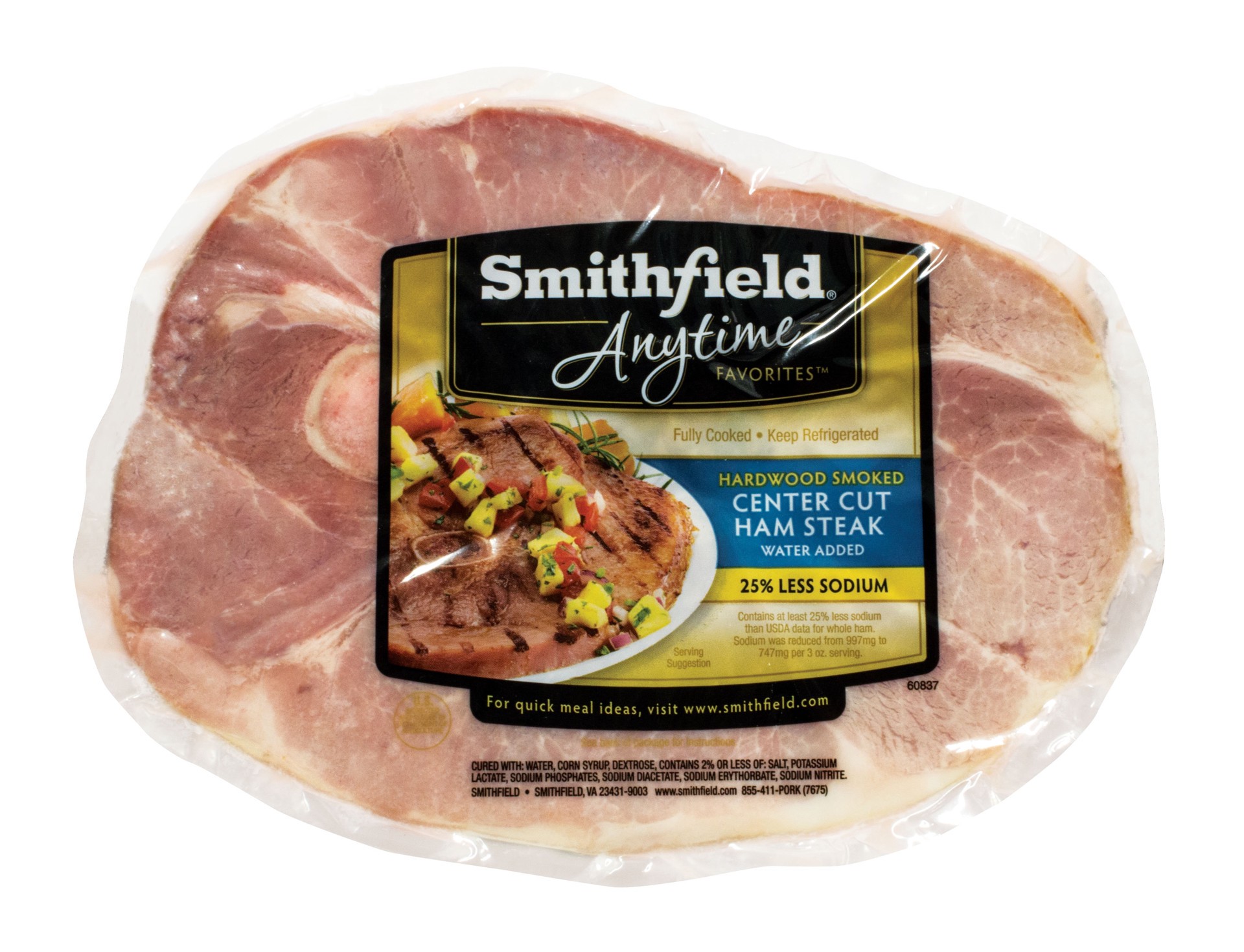 slide 1 of 1, Smithfield Hardwood Smoked Center Cut Ham Steak, per lb