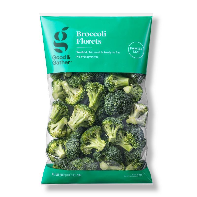 slide 1 of 4, Broccoli Florets - 28oz - Good & Gather™, 28 oz