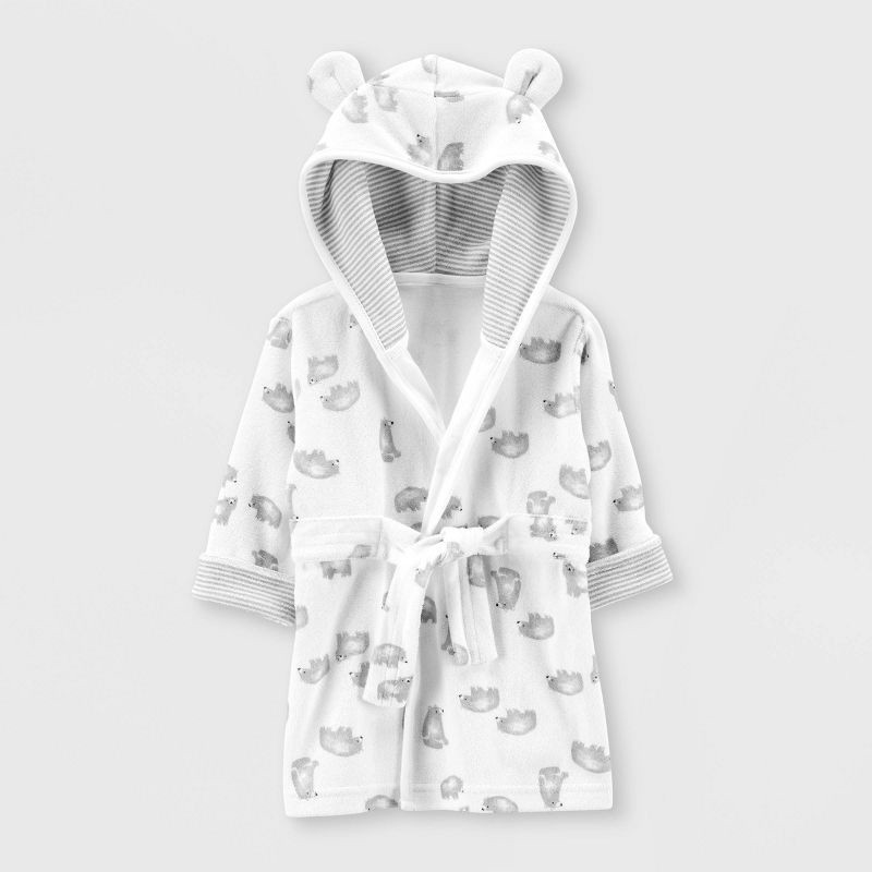 slide 1 of 3, Carter's Just One You® Baby Bear Bath Robe - White, 1 ct