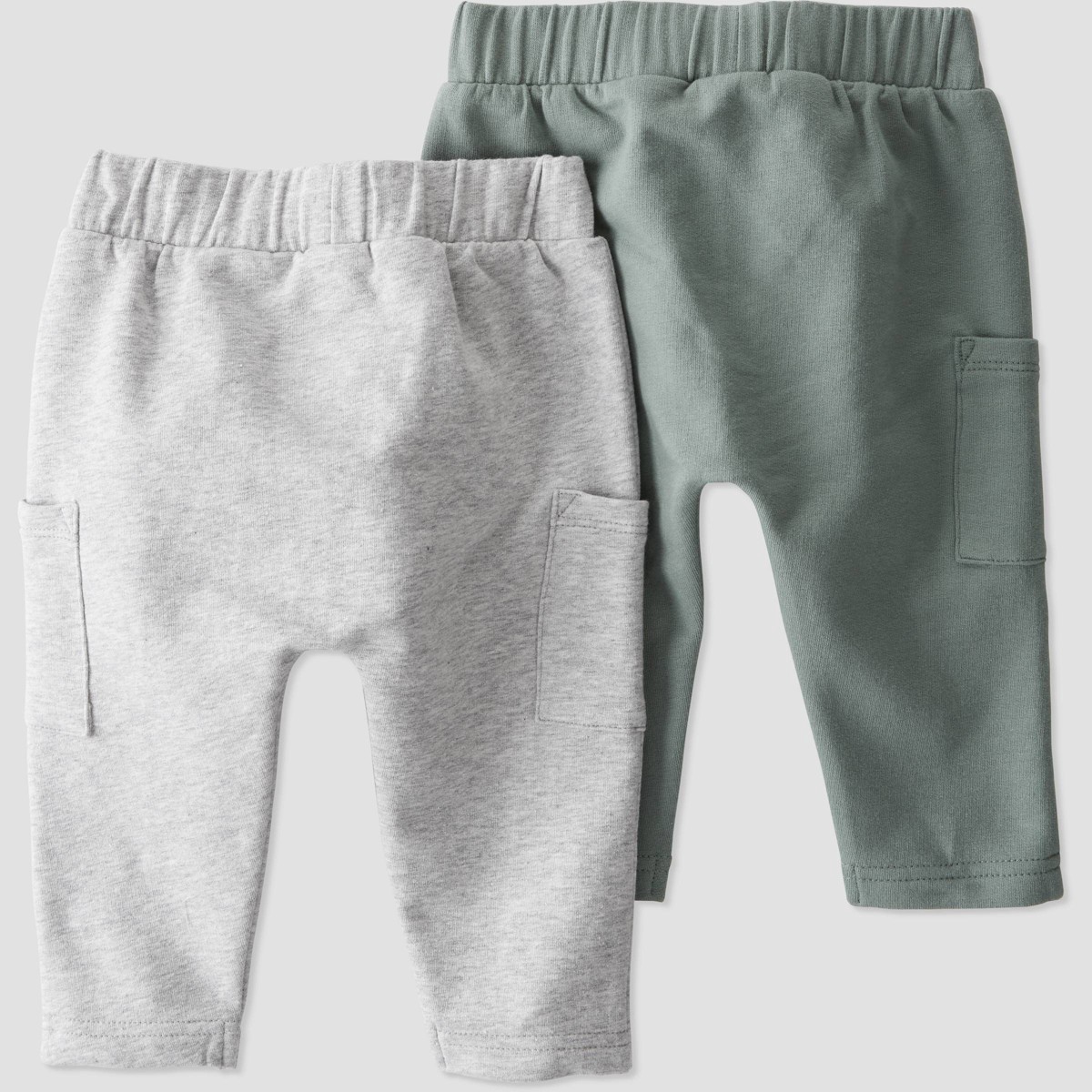 slide 3 of 3, little Planet By Carter's Baby 2pk Spring Moss Pants - Gray/Green 18M, 1 ct