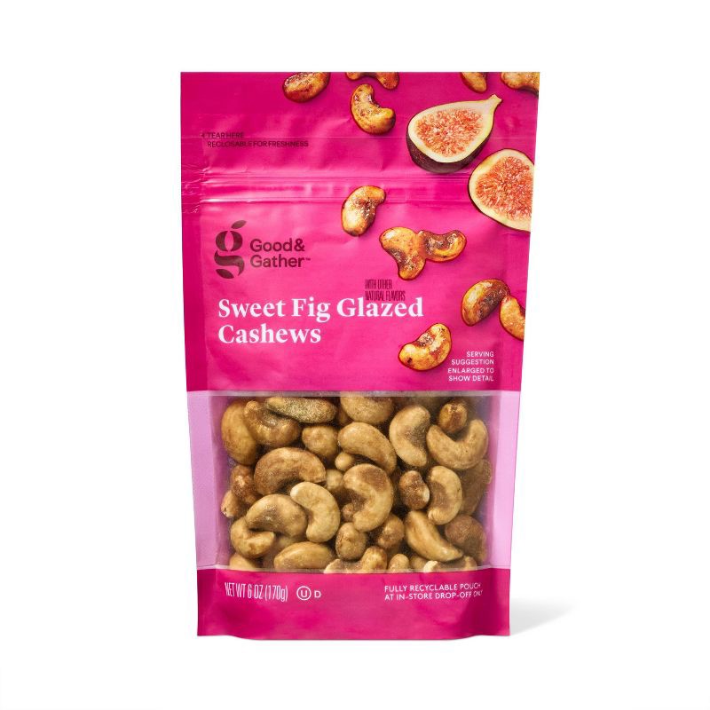 slide 1 of 3, SweetFig Glazed Cashews - 6oz - Good & Gather™, 6 oz