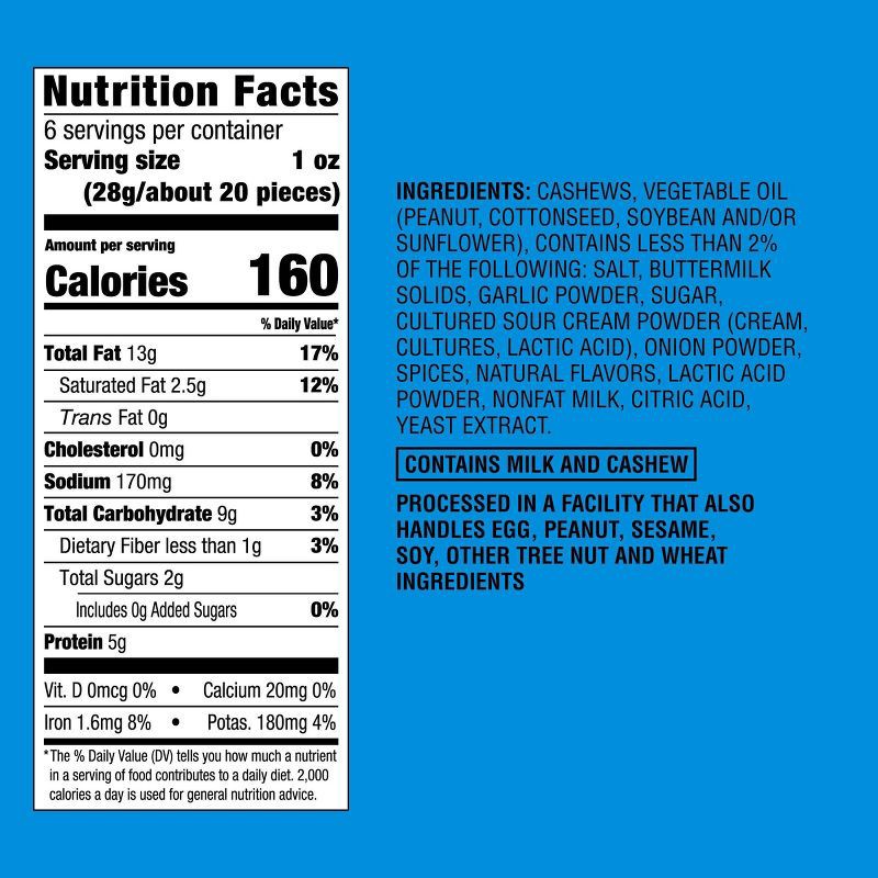 slide 4 of 4, Smooth Ranch Cashews - 6oz - Good & Gather™, 6 oz