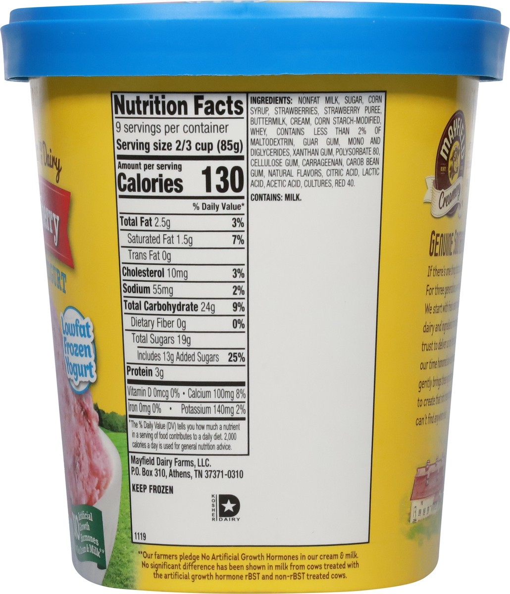 slide 5 of 12, Mayfield Creamery Lowfat Strawberry Frozen Yogurt 1.5 qt, 1.5 qt