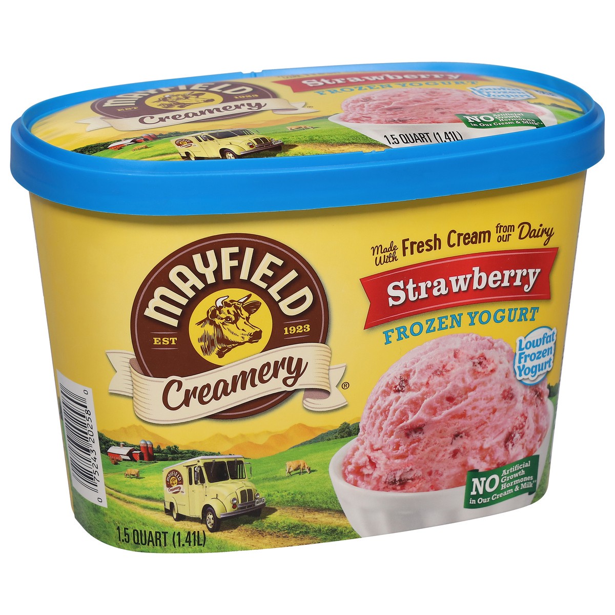 slide 2 of 12, Mayfield Creamery Lowfat Strawberry Frozen Yogurt 1.5 qt, 1.5 qt