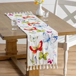 Butterfly Print Table Runner