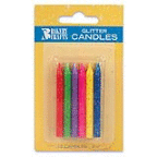 slide 1 of 1, Bakery Crafts Neon Candles - Assorted, 12 ct
