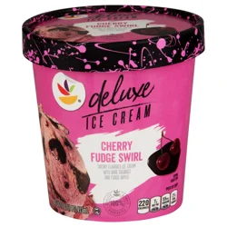 Giant Deluxe Cherry Fudge Swirl Ice Cream