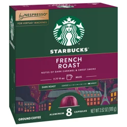Starbucks French Roast Coffee, Dark Roast, Aluminum Capsules, 8ct
