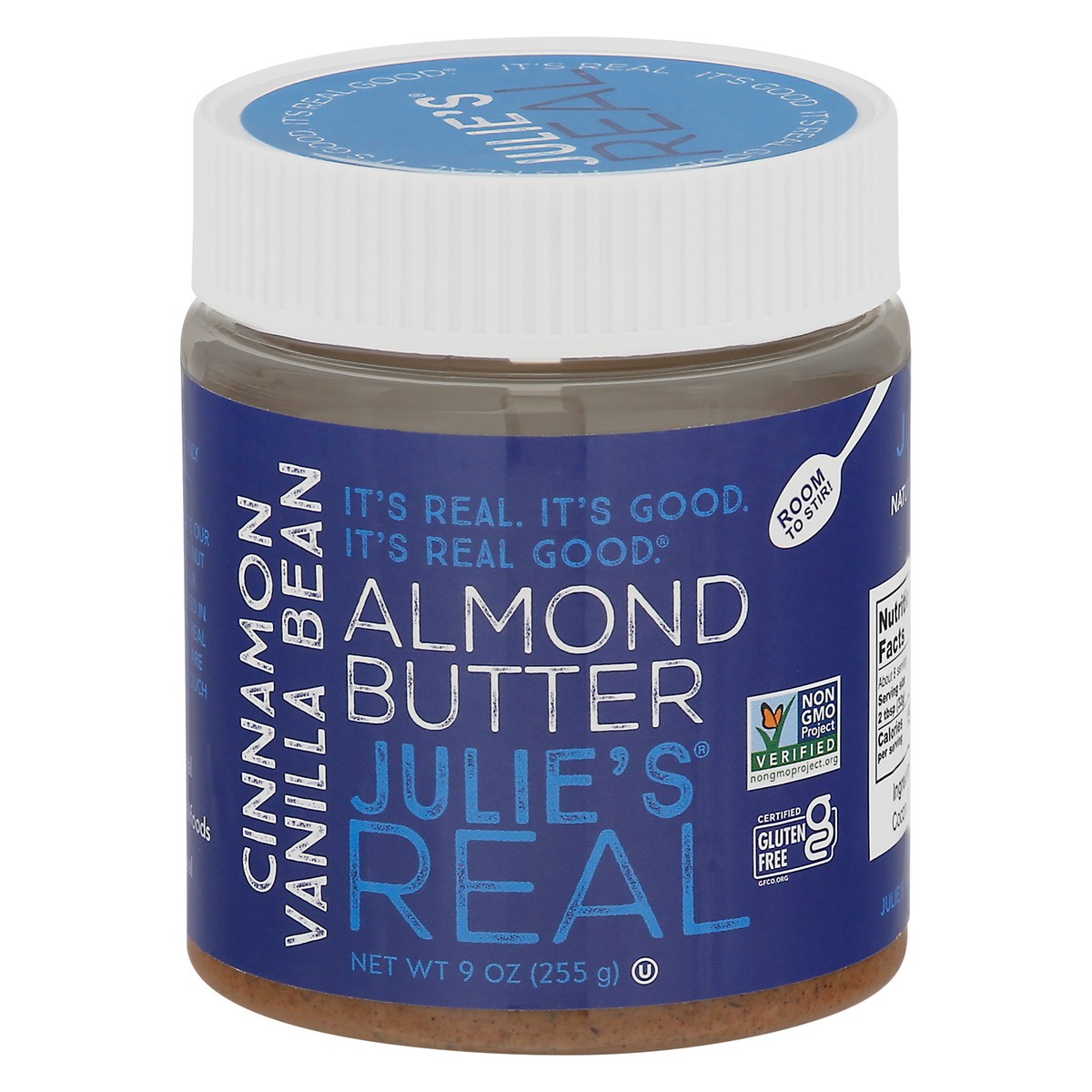 slide 1 of 5, Julie's Real Cinnamon Vanilla Bean Almond Butter 9 oz, 9 oz