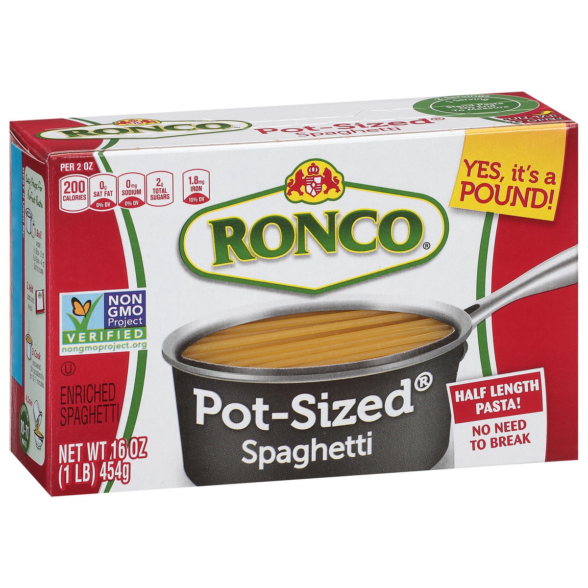 slide 3 of 9, Ronco Pot-Sized Spaghetti 16 oz, 16 oz