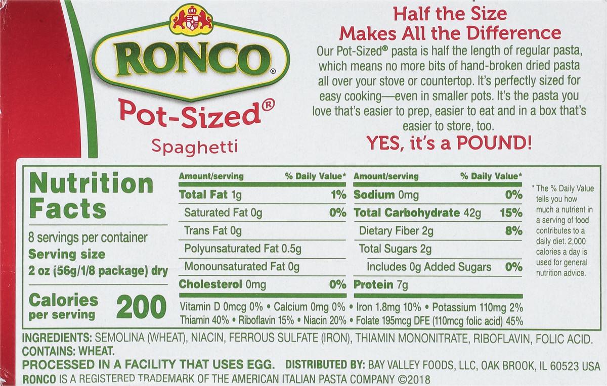 slide 5 of 9, Ronco Pot-Sized Spaghetti 16 oz, 16 oz