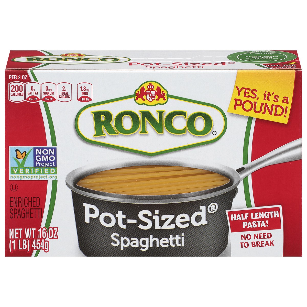 slide 1 of 9, Ronco Pot-Sized Spaghetti 16 oz, 16 oz