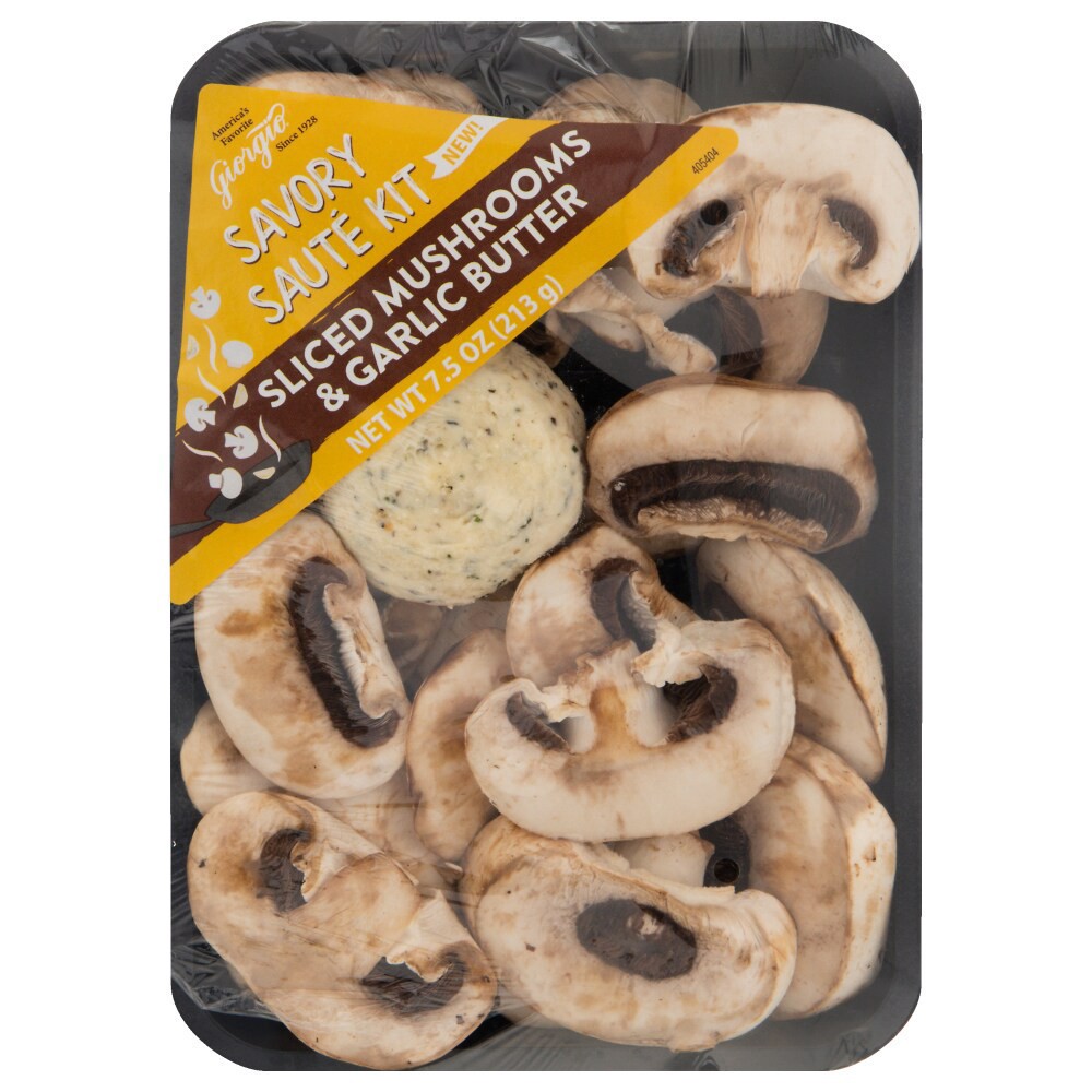 slide 2 of 2, Mushrooms Sliced Garlic Herb, 7.5 oz