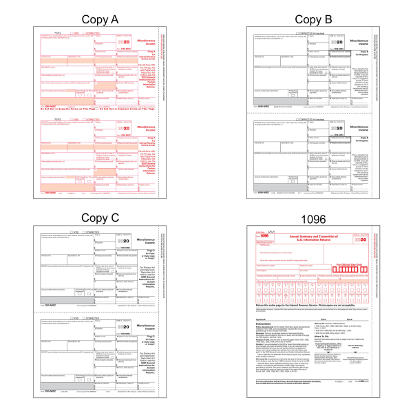 slide 3 of 4, Office Depot Brand 1099-Misc Laser Tax Forms And Envelopes, 4-Part, 8-1/2'' X 11'', Pack Of 10 Forms, 10 ct