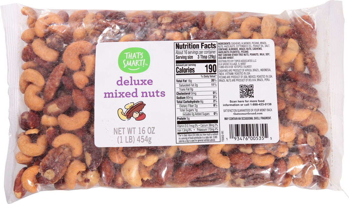 slide 2 of 9, That's Smart! Deluxe Mixed Nuts - 16 oz, 16 oz