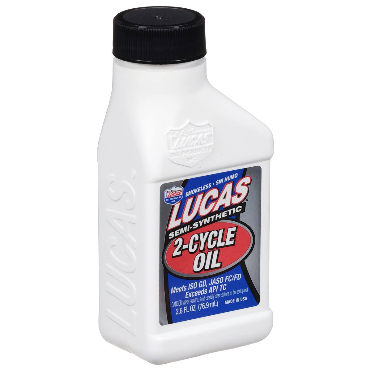 slide 5 of 9, Lucas Smokeless Semi-Synthetic 2-Cycle Oil 2.6 fl oz, 2.6 oz