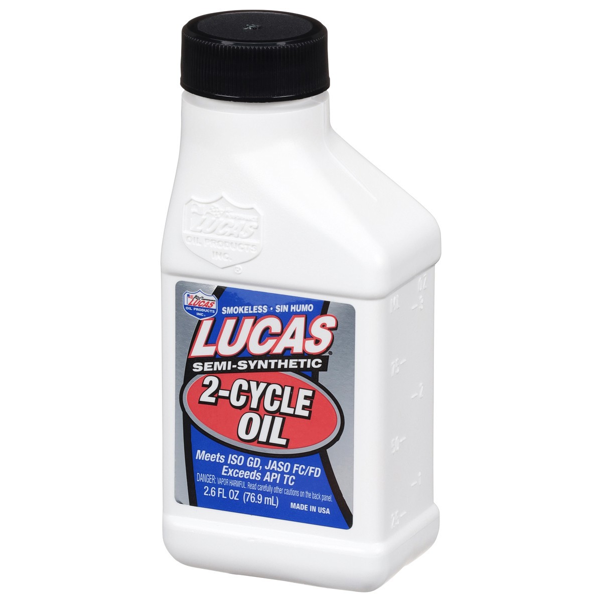 slide 6 of 9, Lucas Smokeless Semi-Synthetic 2-Cycle Oil 2.6 fl oz, 2.6 oz