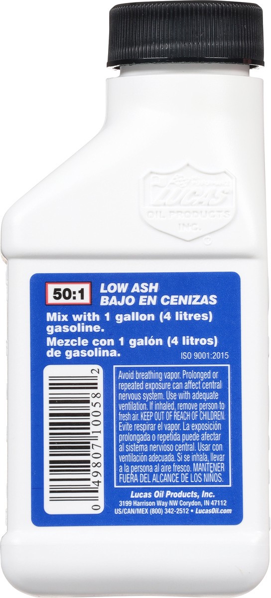 slide 7 of 9, Lucas Smokeless Semi-Synthetic 2-Cycle Oil 2.6 fl oz, 2.6 oz