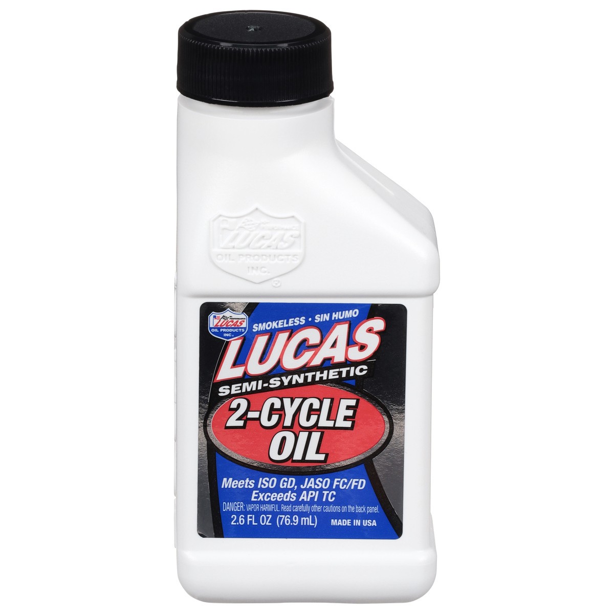 slide 9 of 9, Lucas Smokeless Semi-Synthetic 2-Cycle Oil 2.6 fl oz, 2.6 oz
