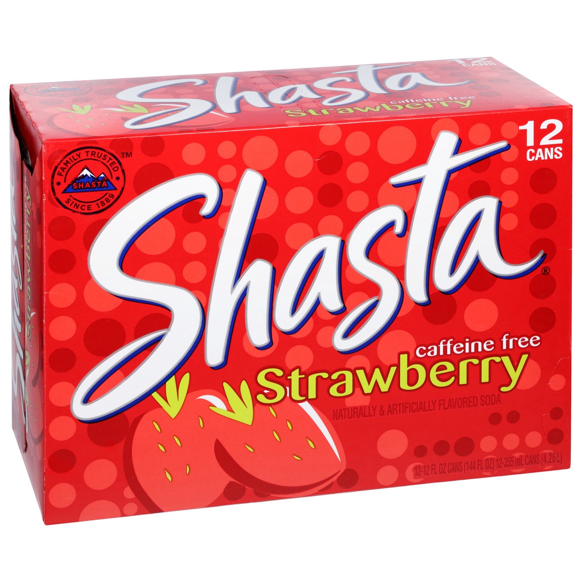 slide 2 of 12, Shasta Caffeine Free Strawberry Soda 12 - 12 fl oz Cans, 1212z; 12 ct