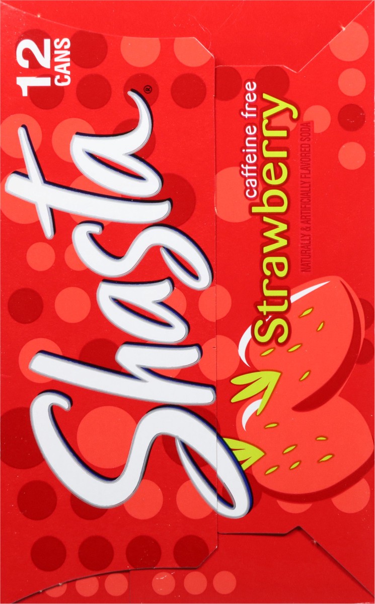 slide 9 of 12, Shasta Caffeine Free Strawberry Soda 12 - 12 fl oz Cans, 1212z; 12 ct