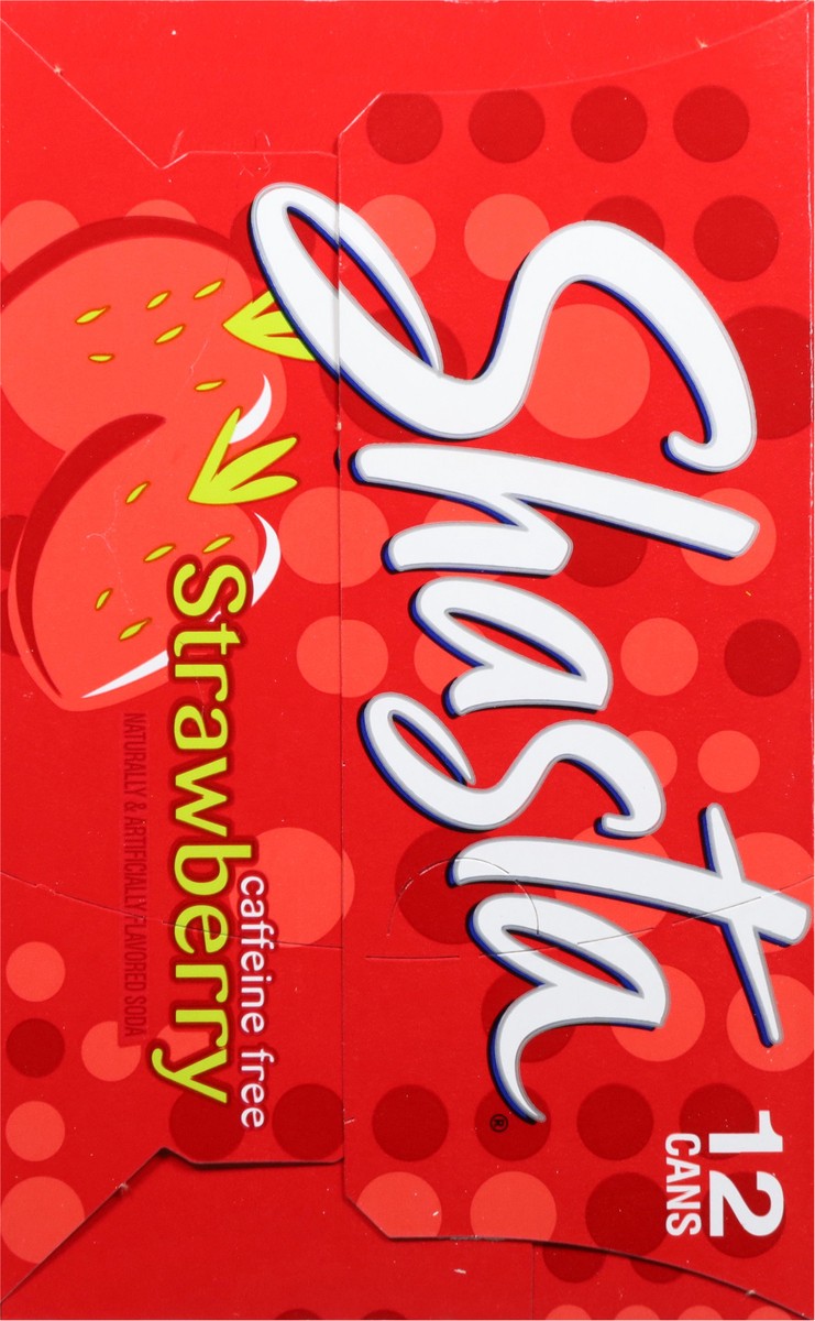 slide 11 of 12, Shasta Caffeine Free Strawberry Soda 12 - 12 fl oz Cans, 1212z; 12 ct