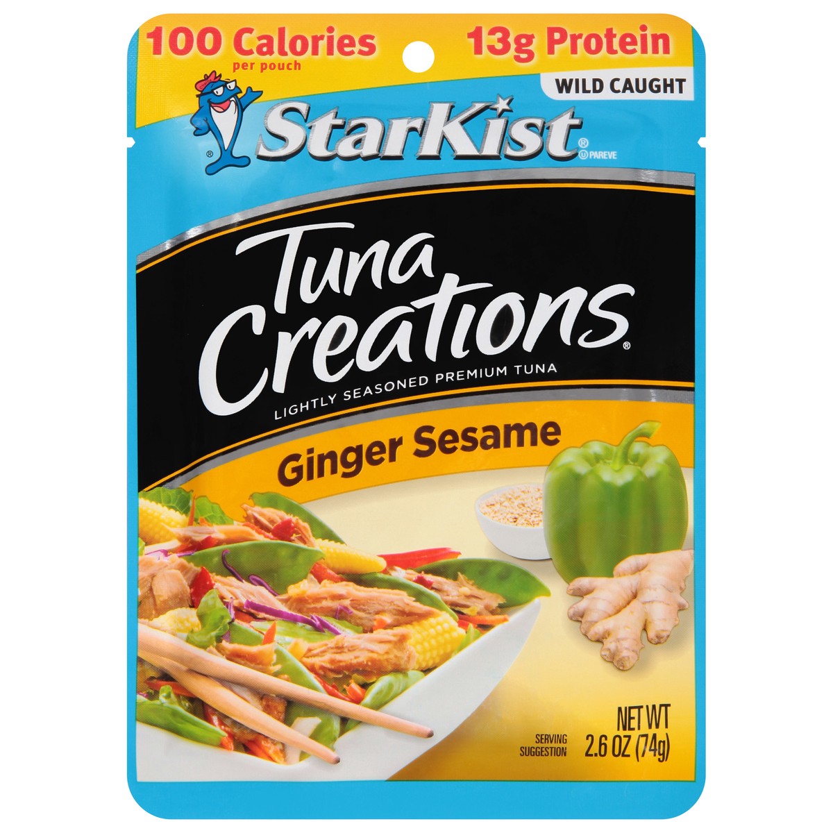 slide 1 of 9, StarKist Tuna Creations Ginger Sesame Tuna 2.6 oz, 2.6 oz