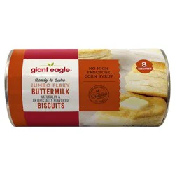 Giant Eagle Jumbo Flaky Buttermilk Biscuits, Ready To Bake