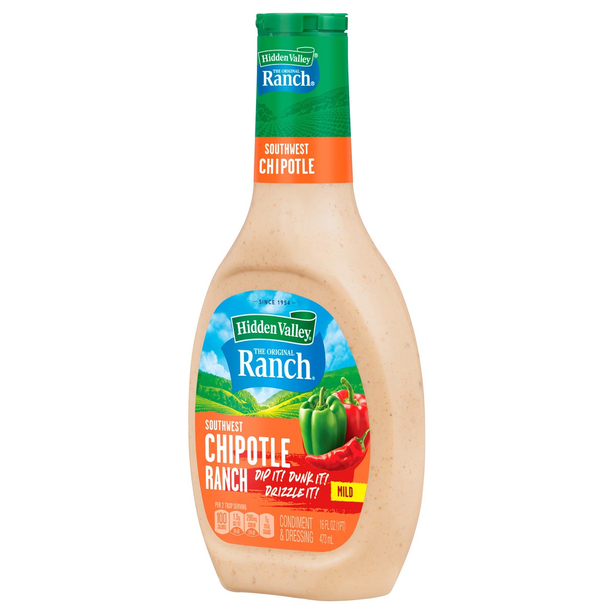 slide 11 of 13, Hidden Valley Farmhouse Originals Southwest Chipotle Salad Dressing & Topping, 16 fl oz