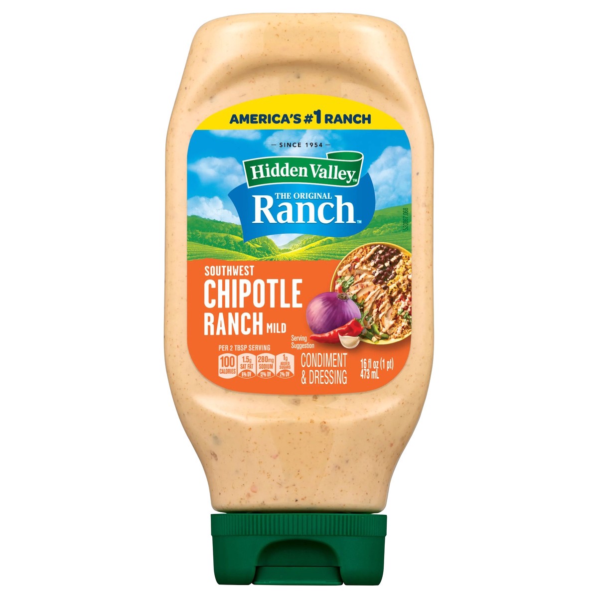 slide 1 of 13, Hidden Valley Farmhouse Originals Southwest Chipotle Salad Dressing & Topping, 16 fl oz