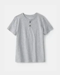Carter's Boys Solid Henley T-Shirt - Grey - Size 10