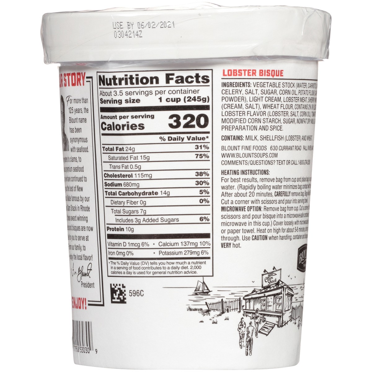 slide 3 of 11, Blount Clam Shack Lobster Bisque, Soup, 30 OZ Bag-In-Cup, 30 oz