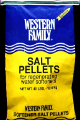 slide 1 of 1, Western Family Water Softener Salt Pellets, 40 lb