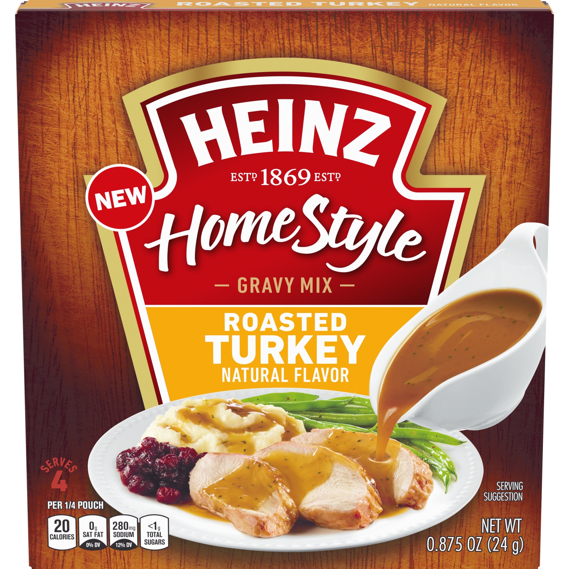 slide 1 of 2, Heinz Home Style Roasted Turkey Gravy Mix, 0.875 oz