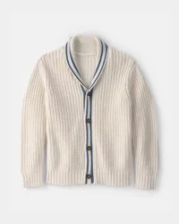 Carter's Boys Striped Cardigan Sweater - Cream - 14